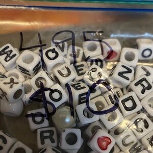 Alphabet Bead Set with Heart Design